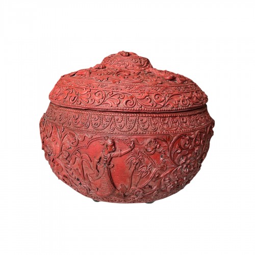 Large Arakan Lacquer Box, 1Burma 9th Century
