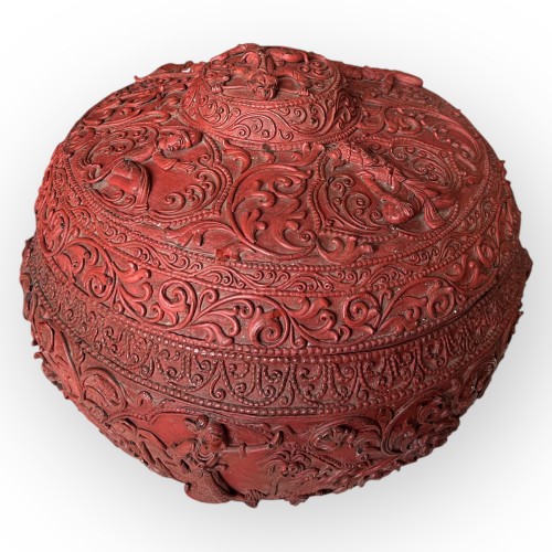 Asian Works of Art  - Large Arakan Lacquer Box, 1Burma 9th Century