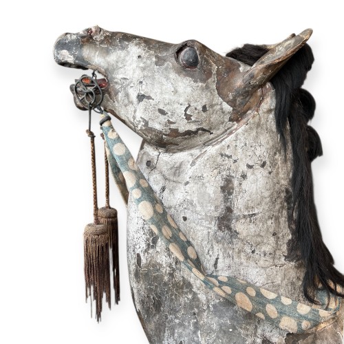 Grand Cheval blanc Hakuba, Japon époque Edo - Arts d