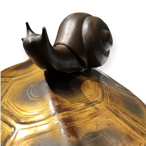Japanese Lacquer Candy Box in the Shape of a Turtle, 19th Century - 