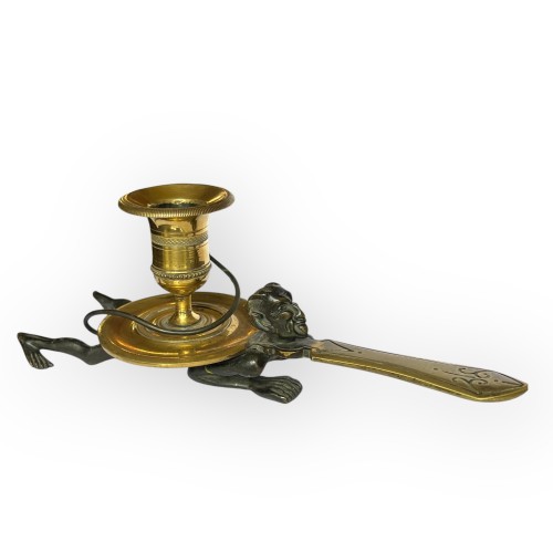 Portable candlestick, Demon, Bronze, 19th century  - Lighting Style Napoléon III