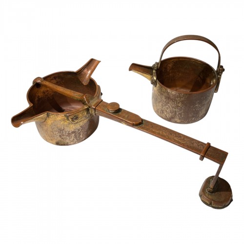 Set of Buddhist ritual pourers in gilded copper  Japan, Edo1603–1868