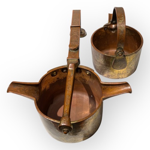 Set of Buddhist ritual pourers in gilded copper  Japan, Edo1603–1868 - 