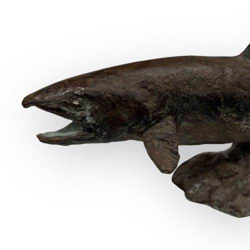 Paire de saumons en bronze, 1968— Saka Tand? (1920-1998) - Années 50-60