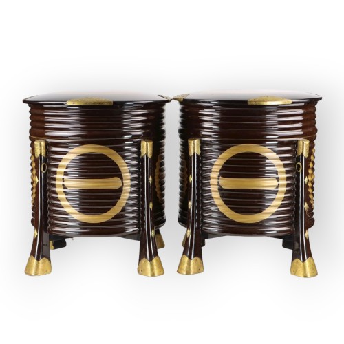 Pair of Kai-awase Game Boxes, Japan Edo period early 19th century - Asian Works of Art Style 