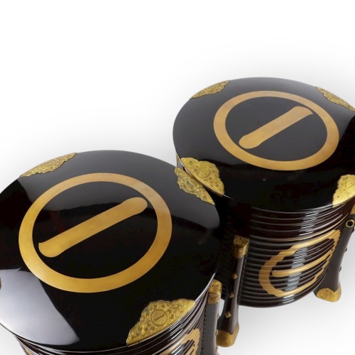 19th century - Pair of Kai-awase Game Boxes, Japan Edo period early 19th century