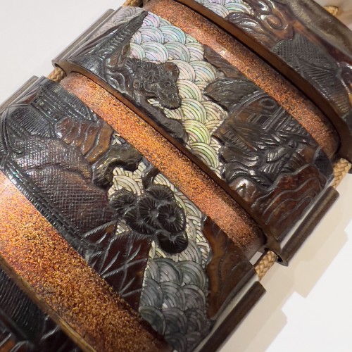 Asian Works of Art  - inro, late 17th–early 18th century, with four compartments and a lacquered lid.