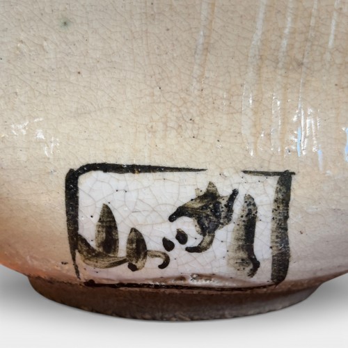 Mizusashi à l'Aigrette, Kenzan, attr à Miura Kenya (Kenzan VI), Japon 19e siècle - Cristina Ortega & Michel Dermigny