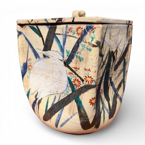  - Mizusashi à l'Aigrette, Kenzan, attr à Miura Kenya (Kenzan VI), Japon 19e siècle