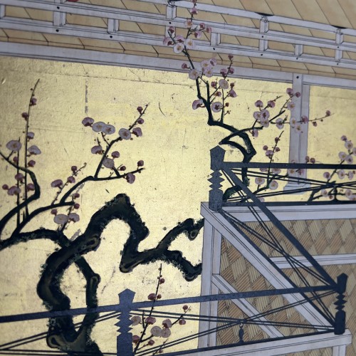  - Six-panel screen, Tale of Genji Kano Sosen Toshinobu 1814-1897