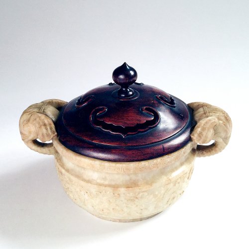 An unusual soapstone censer, Ming Period; China early 17th c  - Asian Works of Art Style 