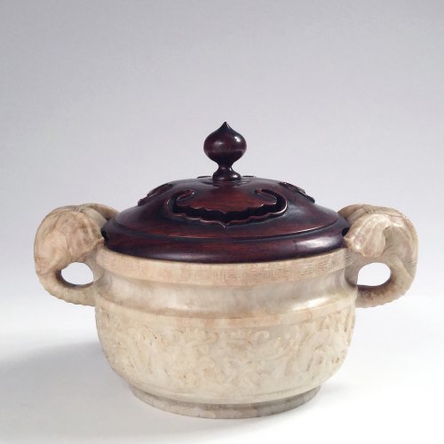 Asian Works of Art  - An unusual soapstone censer, Ming Period; China early 17th c 