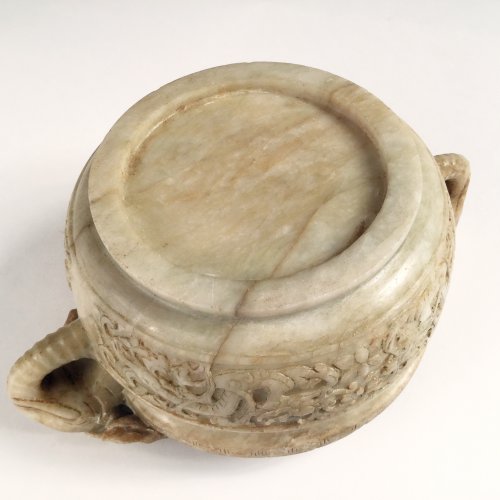 An unusual soapstone censer, Ming Period; China early 17th c  - 