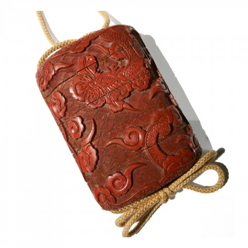 Tsuishu red lacquer  inro, Japan, Edo period