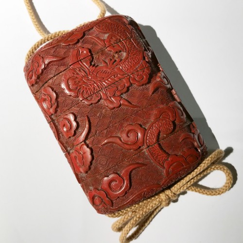  - Tsuishu red lacquer  inro, Japan, Edo period