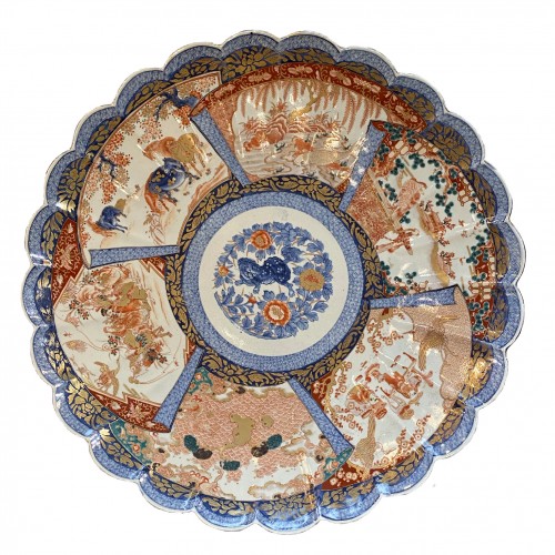 Japon Arita, très Grand plat Imari, époque Meiji