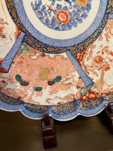 Antiquités - Japon Arita, très Grand plat Imari, époque Meiji