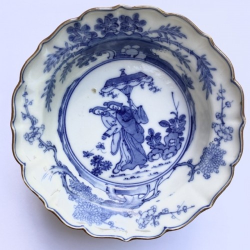 18th century - A Japanese Blue and White Porcelain flat bowl c.1690 – 1740