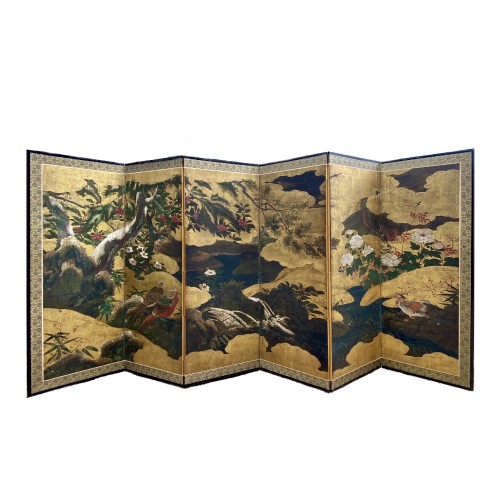 Japan, Folding screen, Kano School, Edo period, late 17th century.