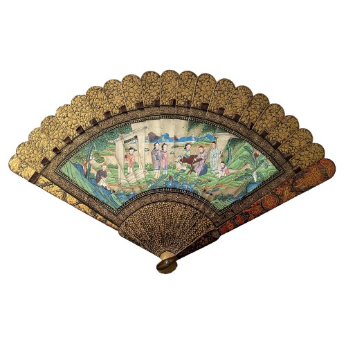 China, lacquer fan, Daoguang period, circa 1820/30
