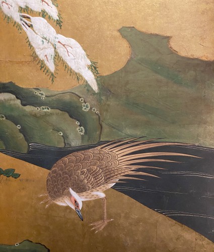 Japon, Paravent à six feuilles, école de Kano, période Edo - 