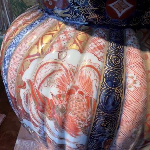 Asian Works of Art  - Japan , large Imari porcelain covered vase, Arita 19th c