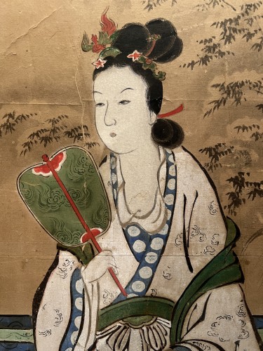 XVIIIe siècle - La Reine mère de l’Ouest, Japon école de Kano, Edo 18e siècle
