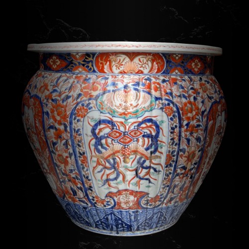 Japon, Grand cache pot en porcelaine Imari, épique Meiji 19e siècle - Cristina Ortega & Michel Dermigny