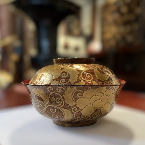 Complete set of 10 lacquer bowls,Japan Meiji period. - 