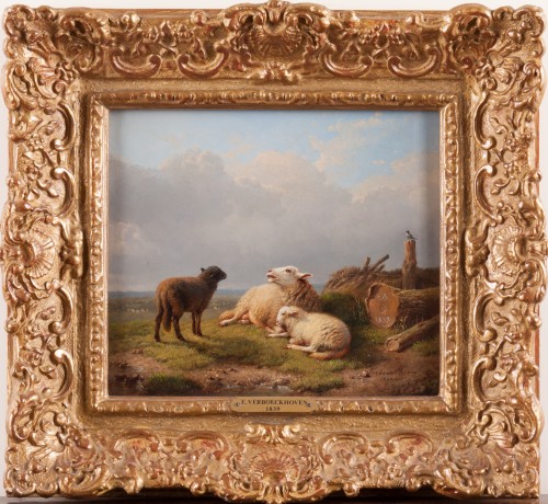 Eugène Verboeckhoven (1798 – 1881) - Sheep in Landscape - Paintings & Drawings Style 