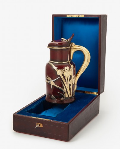 silverware & tableware  - Russian silver-gilt and laquer lidded jug