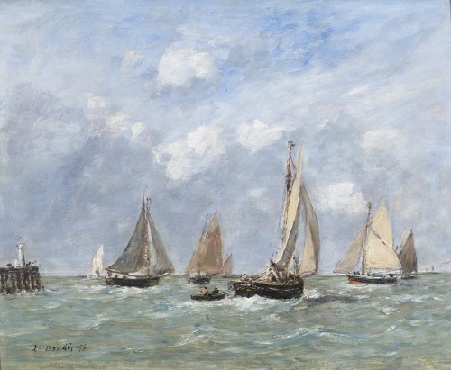 Eugène Boudin (1824 - 1898) - Sortie des barques à Trouville