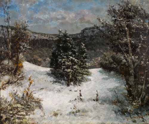 GUSTAVE COURBET (1819 - 1877)  - Paysage de Neige