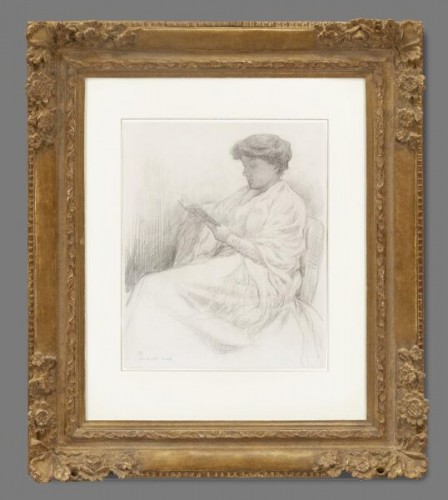 Théo van Rysselberghe (1862-1926) - Laure Flé Lisant - Tableaux et dessins Style 