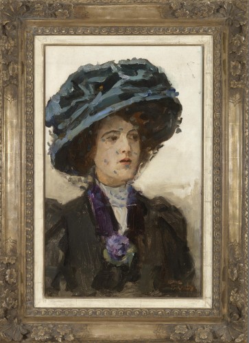 Isaac Israëls (1865-1934) - A lady with blue hat - Paintings & Drawings Style 