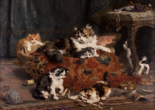 Charles Van den Eycken (1859–1923) - La Famille de chats