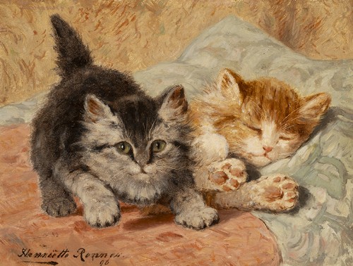 Henriëtte Ronner-Knip (1821-1909) - Deux meilleurs amis