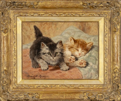Henriëtte Ronner-Knip (1821-1909)  - Two best Friends  - Paintings & Drawings Style 