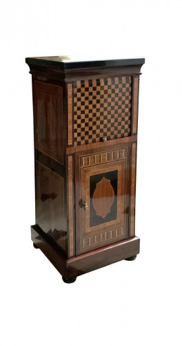 Petite table en gaine marquetée vers 1810 - 1815