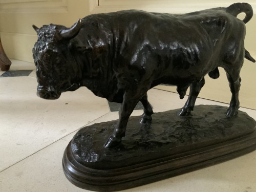 Rosa Bonheur (1822-1899)  - Taureau marchant - Danièle Fontaine Antiquaire