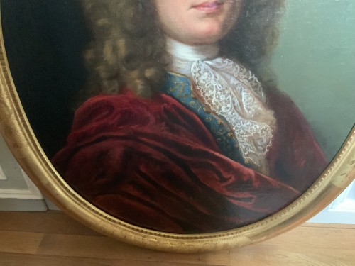 Antiquités - Deux portraits formant paire d’un couple aristocratique, école française du XVIIIe siècle