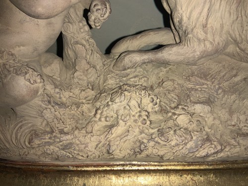 Sculpture Sculpture en Terre cuite - Terre cuite Bacchus enfant chevauchant un bouc, ( d’après clodion)