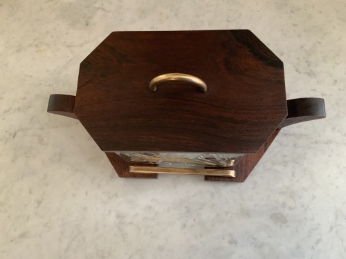 Objets de Vitrine Coffret & Nécessaire - Boîte ou bonbonnière Art Déco en ébène de Macassar
