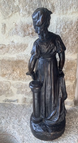Danseuse au tambourin -  Paul Dubois (1827- 1905) - Sculpture Style Napoléon III