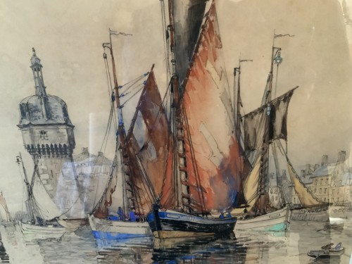 XXe siècle - Frank Will (1900-1950) Bateaux de pêche à Concarneau