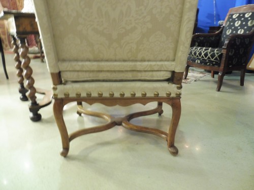 Sièges Fauteuil & Bergère - Large fauteuil à dos plat d'époque Régence
