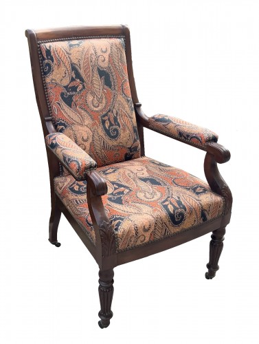 Fauteuil en acajou estampillé JACOB (marque utilisée de 1813 à 1825)