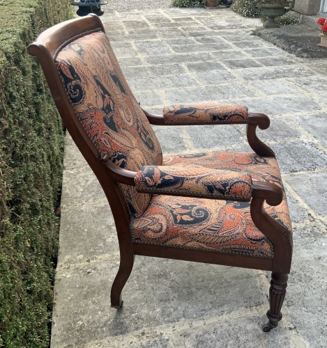 Fauteuil en acajou estampillé JACOB (marque utilisée de 1813 à 1825) - Sièges Style Restauration - Charles X