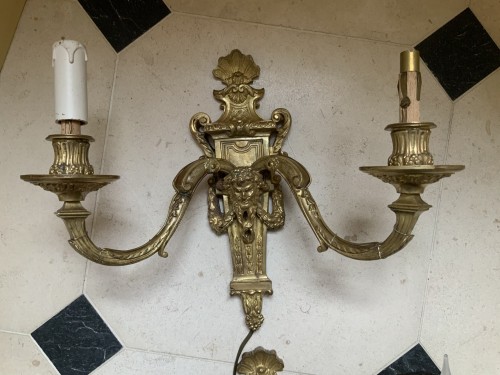 Luminaires Appliques - Paire d’appliques d’après un modèle d’André Charles Boulle