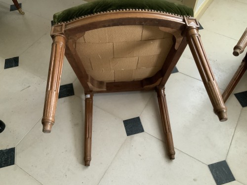 Sièges Chaise - Paire de chaises Louis XVI en acajou, estampillées Georges JACOB 1739-1814